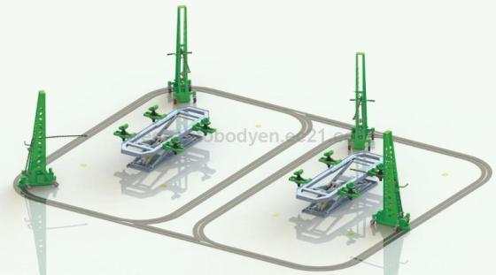 Floor Rack Frame Machine, Floor Straightening System with Full Rack