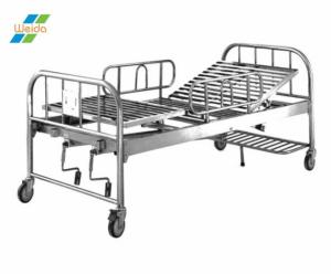 Wholesale steel bed: Double-crank Nursing Equipment Medical Furniture Stainless Steel Hospital Patient Nursing Bed