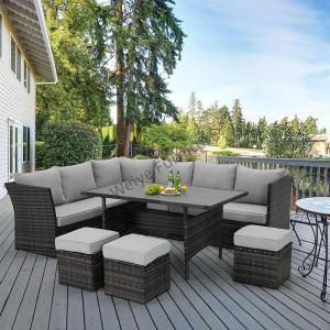 Wholesale sectional sofas: Outdoor Patio Wicker Rattan Sectional Sofa