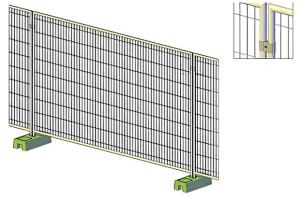 Wholesale portable fencing posts: Portable Welded Wire Mesh Fence