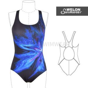 Wholesale swimsuit fabrics: Placement Print Swimsuit