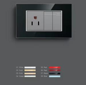 Wholesale used: High Quality Wall Socket Acrylic Panel Switch and Socket US Type Socket Outlet
