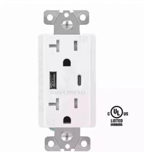 Wholesale usb chargers: High Speed Fast Charge Power Wall Socket Type A Type C USB in Wall Charger Outlet