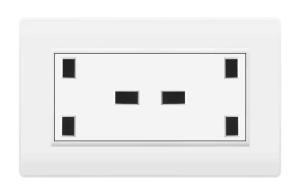 Wholesale electric socket: High Quality Uk Standard Double Socket Outlet 250V 13A Electric Wall Socket for Home
