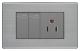 Stainless Steel Panel 1/2/3/4Gang 1 /2 Way Electrical Light Switch and Socket