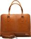 Su.B.Dgn Laptop Bag 15.6 Inch, with Luggage Strap, Briefcase for Women, Croco Print Leather, Shoulde