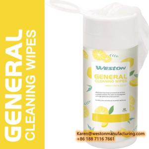Wholesale spunlace nonwoven: Weston Manufacturing Lemon Scent Antiviral Wipes
