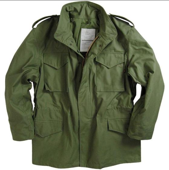 olive green military coat