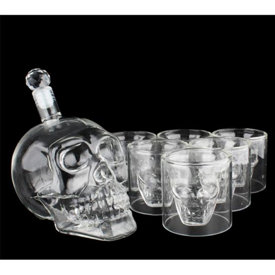 skull shaped wine bottle