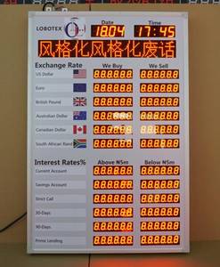 Wholesale led dot matrix: Zambia Project of LED Exchange Rate Display Board