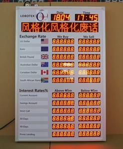 Wholesale sign display: Zambia Project of LED Exchange Rate Display Board