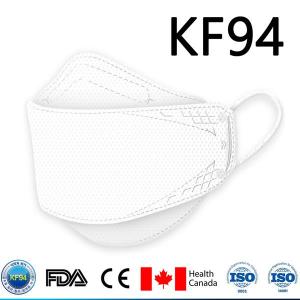 Wholesale Protective Disposable Clothing: 4-Layers Disposable KF94 3D Mask (KF94-TB-BASIC-WHITE-SMALL)