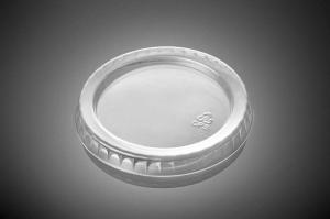 Wholesale drinking cups: 8 Ounce Hot Drink Cup Lid HIPS Plastic Cover Disposable for Paper Cup