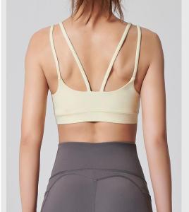 Wholesale dry back: Hot Selling Thin Shoulder Strap Beautiful Back Quick Dry Tank Top Yoga Bra