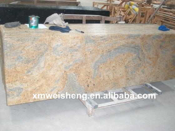 Kashmir Gold Granite Prefab Countertops, What Is Prefabricated Granite Countertops In Singapore