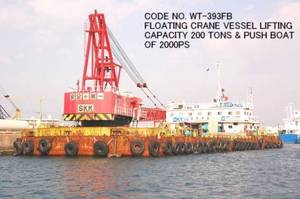 Wholesale used crane: Used Floating Crane Vessel Lifting Capacity 200 Tons