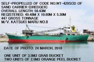 Wholesale Cargo Ship: (SELF-PROPELLED) Code No. WT-429SCD of SAND CARRIER (DREDGER) OVERALL LENGTH 56.43M.