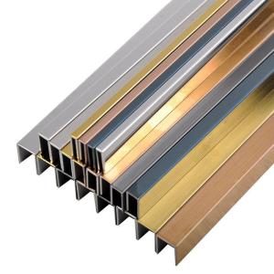 Wholesale stainless steel strips: Floor Transition Strip Tile Trim Corner T Shape Stainless Steel Inside Corner Tile Edge Trim