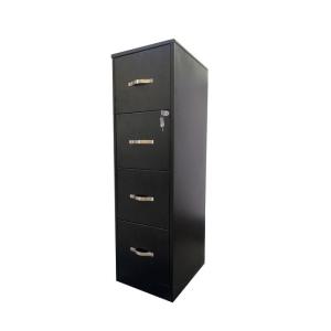 Wholesale steel cabinet: 4 Drawer Black Steel Filing Cabinet