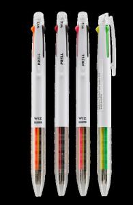 Wholesale colorful: Highlighter Gel Ink Multi Color Pen(3-IN-1)