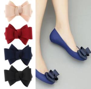 Wholesale decorative bows: Ribbon Bow Shoes Clips Decorative Shoe Accessories Shoe Clip Charms Buckle