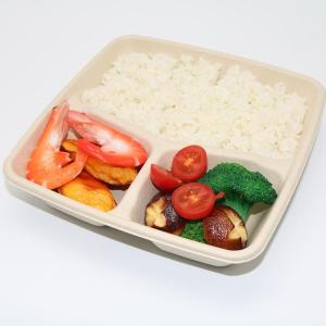 Wholesale Disposable Tableware: Take Out Food Packaging Take Away Sugarcane Bagasse Pulp Lunch Container