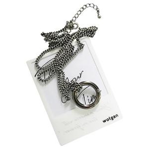 Wholesale pendant: Black Soft Ring Necklace [Black]