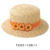 Raffia Childrens Sun Hats / 10cm Brim Straw Braid Sun Hats For Party