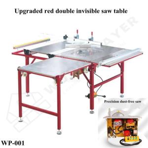 Wholesale sliding table panel saw: Upgraded Red Double Invisible Saw Table with Electric Dust-Free Saw