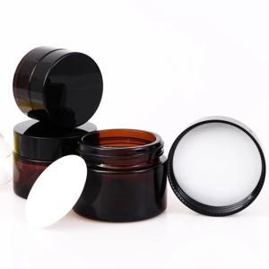 Wholesale quality full cream: Amber Glass Face Cream Jar