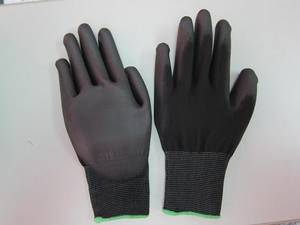 Wholesale l: Working Gloves Black PU Palm Coated