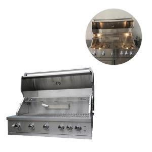 Wholesale cooking hood: CE Approved High End Stainless Outdoor Kitchen BBQ Island Built in 5 Burner Gas Grill