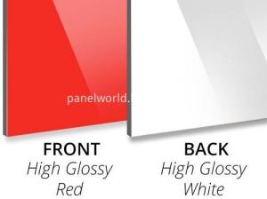 Wholesale pet film: Gloss Red/Gloss White Aluminium Composite Panel