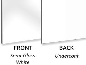 Wholesale durable pet protective film: Aluminum Composite Panel Semi-Gloss White/Under Coat FR Core