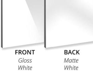 Wholesale table cover: Aluminum Composite Panel 3mm Gloss White/Matte White FR Core