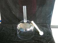 Sell Hand held Clear crystal singing bowl 6inch to 10inch with mallet and o-ring