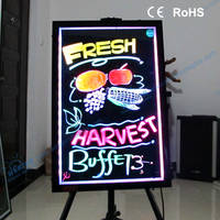 Sell illuminated liquid chalk board with display easel