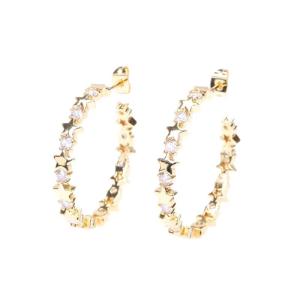 Wholesale earring: CZ Light Gold Earrings