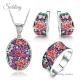 Sell Sobling  925 sterling silver colorful enamel tulip flowers jewelry set
