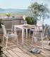 Outdoor Furniture 1+4 Table and Chair Aluminum Mesh Chair Outdoor Table and Chair Waterproof Sunscre