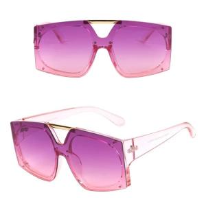 Wholesale pc polarized: Large Frame Double Nose Bridge Plastic Sunglasses