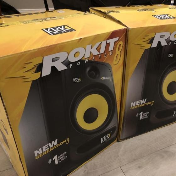 KRK Rokit RP5 G4 Professional Active Powered DJ Studio Monitor Speakers with Isolation Pads & Cable