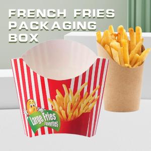 Wholesale Paper Boxes: French Fries Cup, Customizable, Disposable Eco-friendly Material, Whiteboard/Kraft Paper Material, P