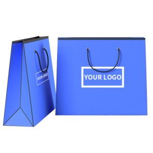 Wholesale bag handle: High Quality Luxury Customized Design Boutique Paper Euro Shopping Bag with Handles