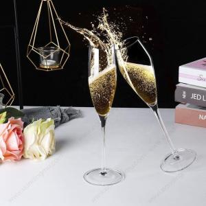Wholesale glass craft: Customized Elegant Tall Stem Modern Goblet Crystal Wine Glasses