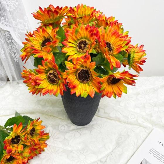 Artificial 6 Heads Sunflower Bouquet 