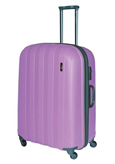 Hot Sale LT.Purple PP Injection Zipper Travel Suitcase Set with TSA Lock and Twin Wheels