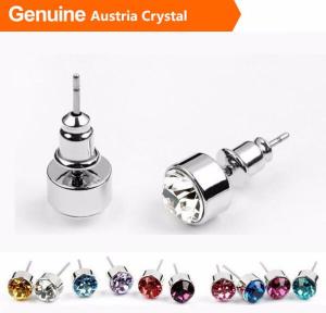 Wholesale mens jewelry: Wholesale Men/Women Stud Earrings Cute Austria Crystal 18K Platinum Plated Piercing Earrings Jewelry