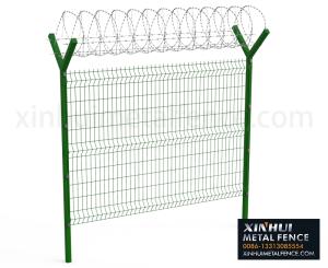 Wholesale canned yellow peach: 3D Panel Fence with Y Post Barb Razor On Top