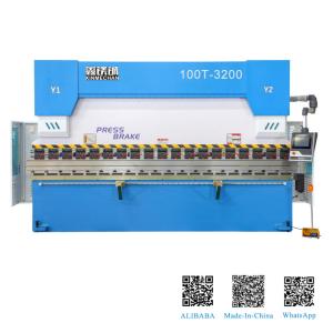 Wholesale electro hydraulic: 100Ton 3200MM Electro-hydraulic Synchronous CNC Press Brake  for Bend Metal Sheet Plate